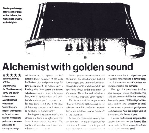 Original article review of the Alchemist Forseti Integrated Amplifier from What HiFi.